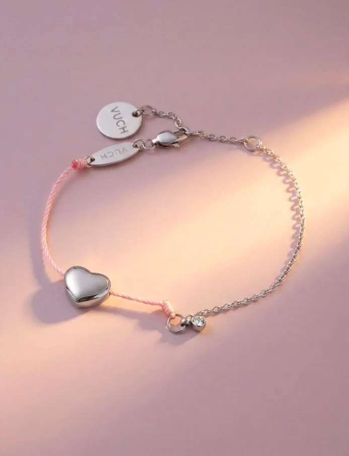 Náramek Shiny Heart Pink