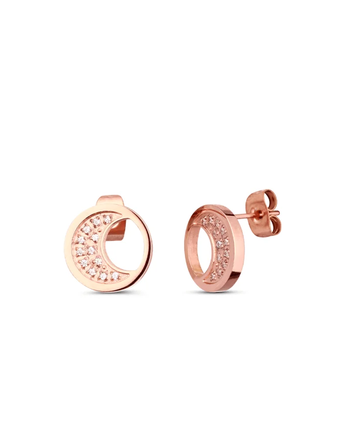Náušnice Moon Rose Gold