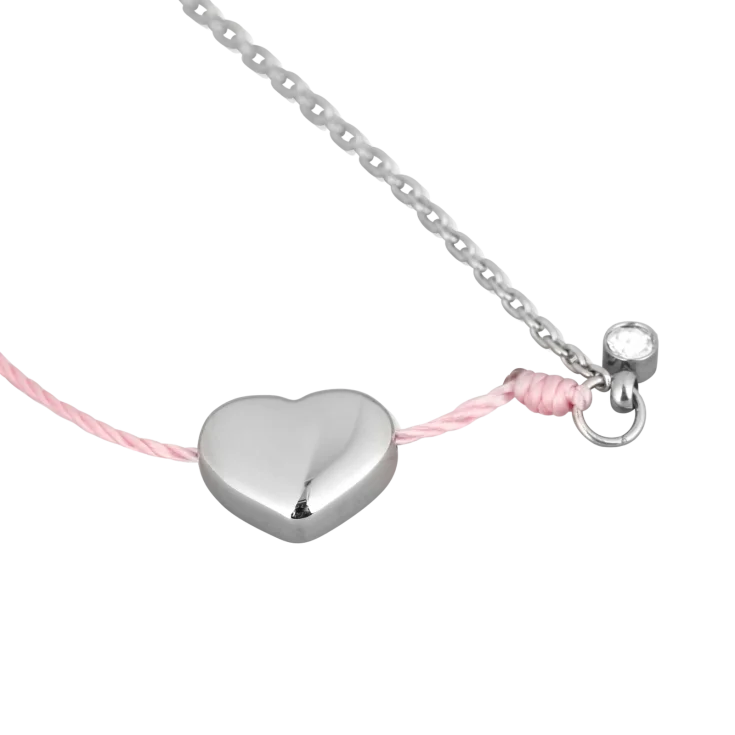 Náramek Shiny Heart Pink