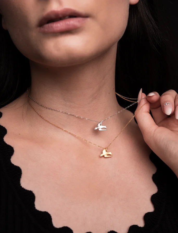 Náhrdelník Dove Rose Gold