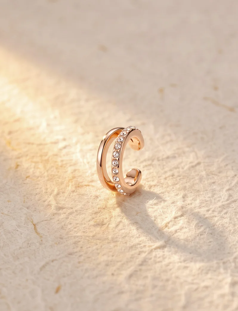 Náušnice Vein Rose Gold